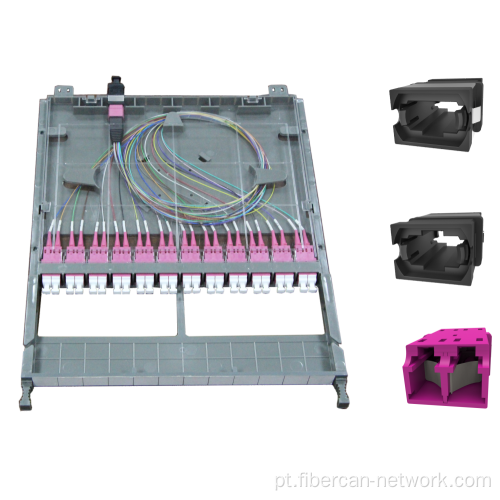 24 fibra MTP/MPO para LC Cassete de fibra óptica